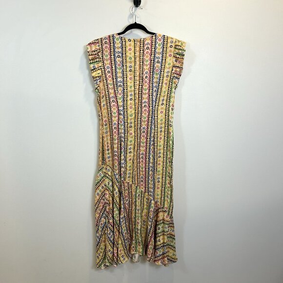 Anthropologie Never Fully Dressed Size 12 Remi Midi Dress Colorful Printed - Picture 10 of 16